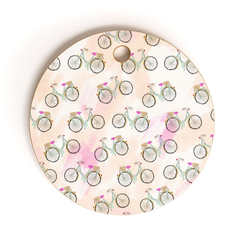 Allyson Johnson My new bike pattern Cutting Board Round