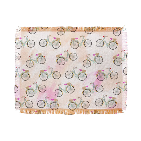 Allyson Johnson My new bike pattern Throw Blanket