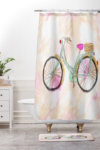 Allyson Johnson My new bike Shower Curtain And Mat