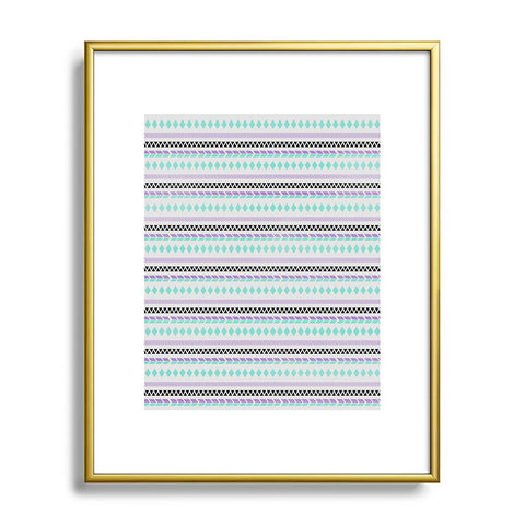 Allyson Johnson Native American Pattern Metal Framed Art Print