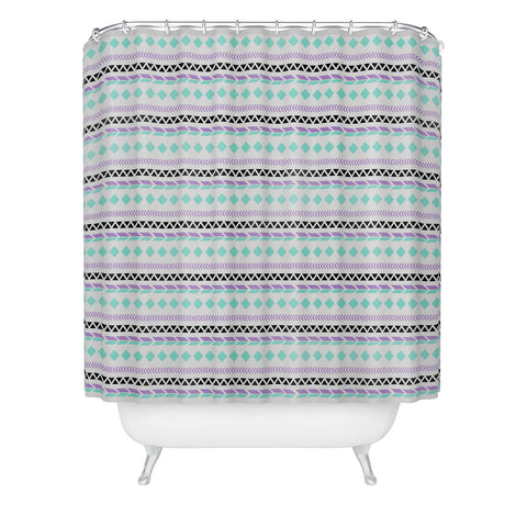 Allyson Johnson Native American Pattern Shower Curtain