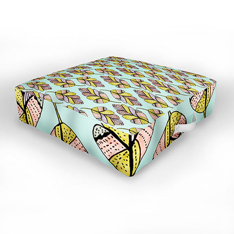 Allyson Johnson Native Feathers Outdoor Floor Cushion