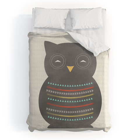 Allyson Johnson Native Owl 2 Duvet Cover