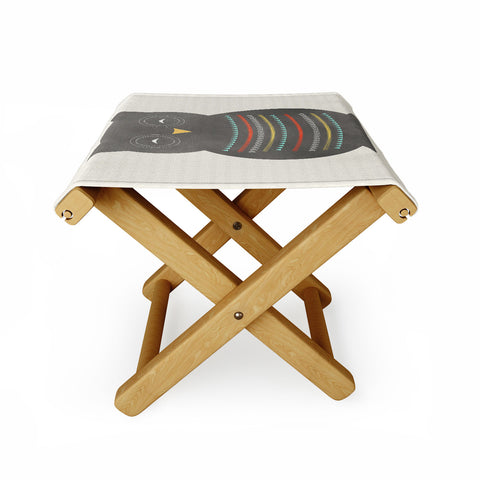 Allyson Johnson Native Owl 2 Folding Stool