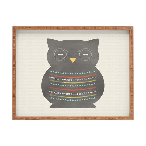 Allyson Johnson Native Owl 2 Rectangular Tray