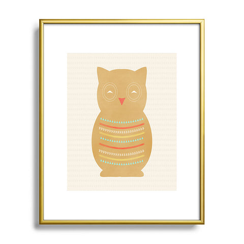 Allyson Johnson Native Owl Metal Framed Art Print