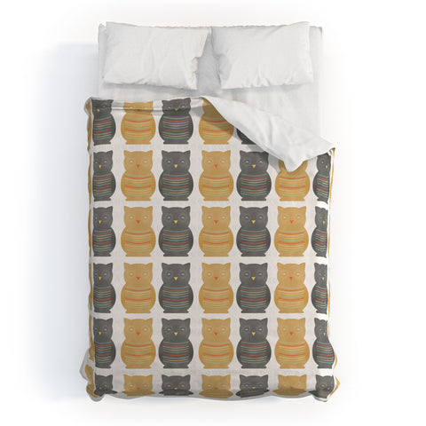 Allyson Johnson Native Owl Pattern Duvet Cover