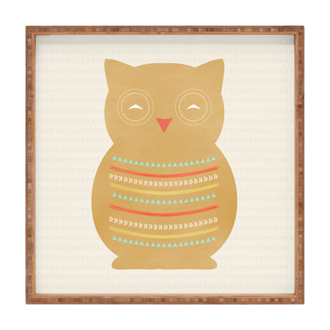 Allyson Johnson Native Owl Square Tray