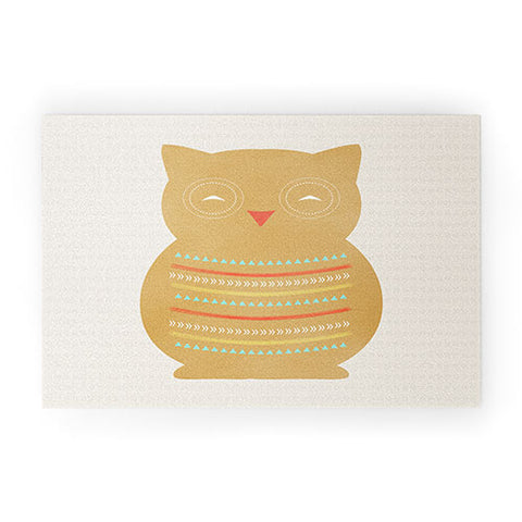 Allyson Johnson Native Owl Welcome Mat