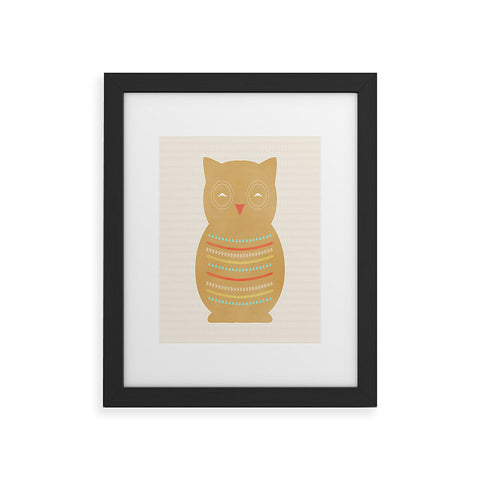 Allyson Johnson Native Owl Framed Art Print