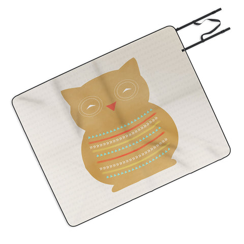 Allyson Johnson Native Owl Picnic Blanket