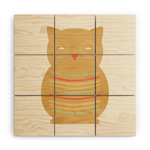 Allyson Johnson Native Owl Wood Wall Mural