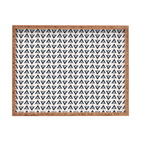 Allyson Johnson Navy Arrows Rectangular Tray