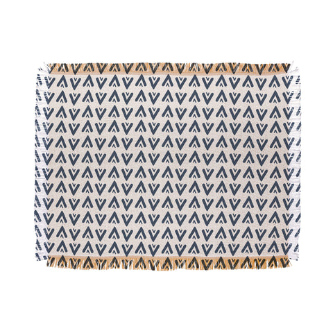 Allyson Johnson Navy Arrows Throw Blanket