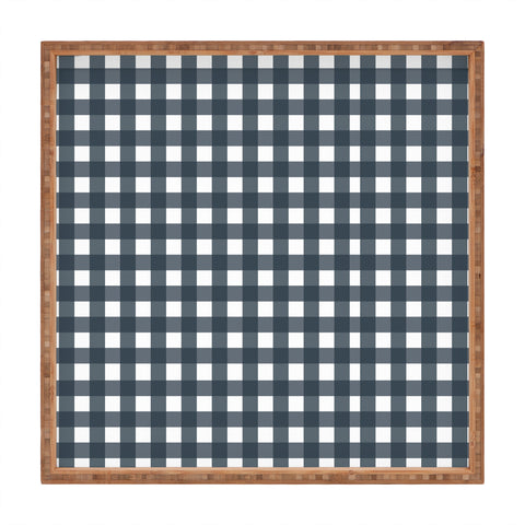 Allyson Johnson Navy Check Square Tray
