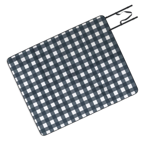 Allyson Johnson Navy Check Picnic Blanket