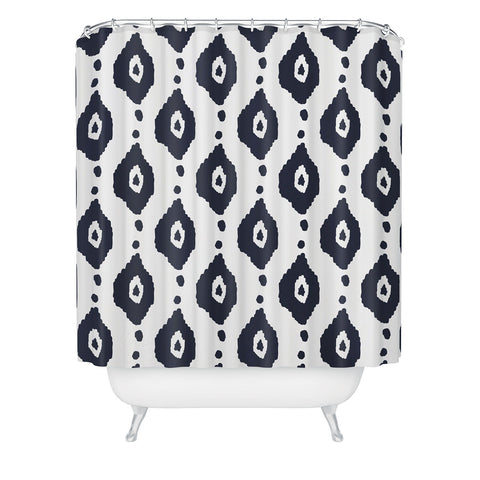 Allyson Johnson Navy iKat Shower Curtain