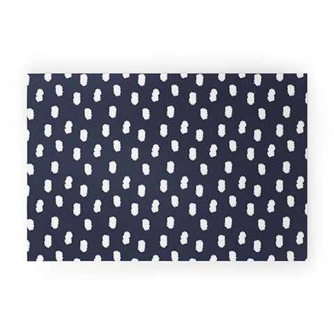 Allyson Johnson Navy Strokes Welcome Mat