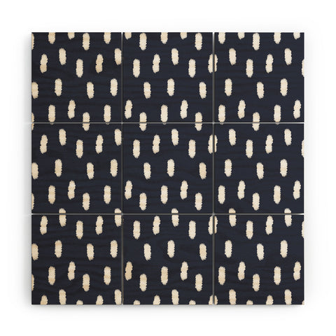 Allyson Johnson Navy Strokes Wood Wall Mural