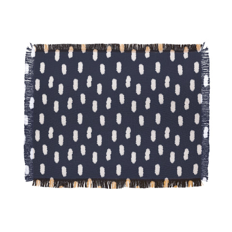 Allyson Johnson Navy Strokes Throw Blanket