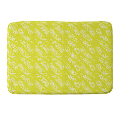 Allyson Johnson Neon Feathers Memory Foam Bath Mat