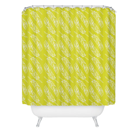 Allyson Johnson Neon Feathers Shower Curtain