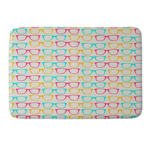 Allyson Johnson Neon Glasses Memory Foam Bath Mat