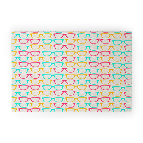 Allyson Johnson Neon Glasses Welcome Mat
