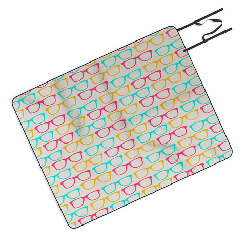 Allyson Johnson Neon Glasses Picnic Blanket