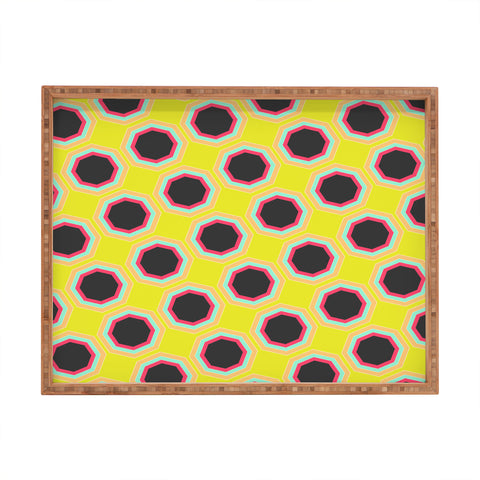 Allyson Johnson Neon Pattern Rectangular Tray