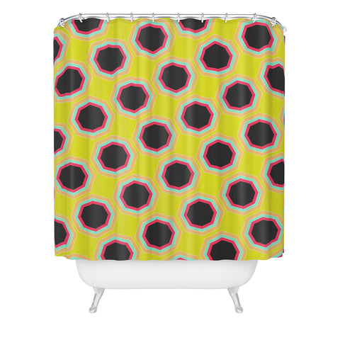 Allyson Johnson Neon Pattern Shower Curtain