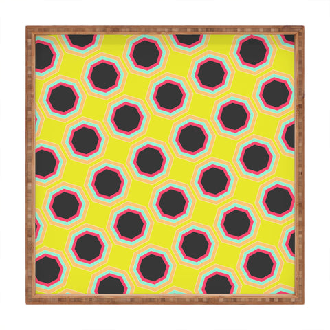 Allyson Johnson Neon Pattern Square Tray