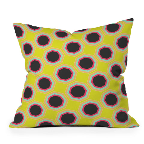 Allyson Johnson Neon Pattern Throw Pillow