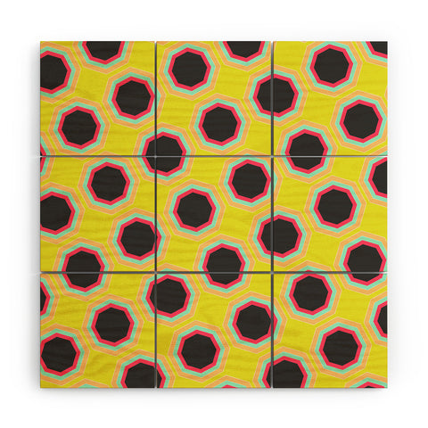 Allyson Johnson Neon Pattern Wood Wall Mural