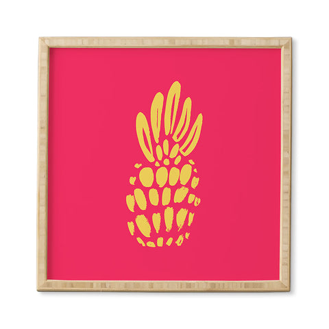 Allyson Johnson Neon Pineapple Framed Wall Art