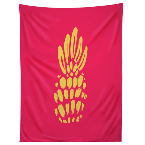 Allyson Johnson Neon Pineapple Tapestry