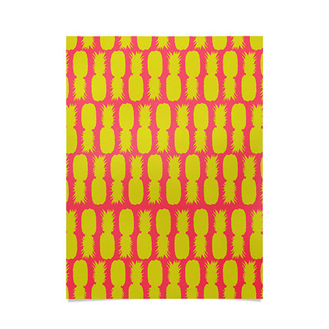 Allyson Johnson Neon Pineapples Poster