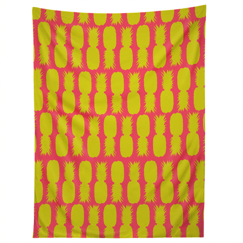 Allyson Johnson Neon Pineapples Tapestry