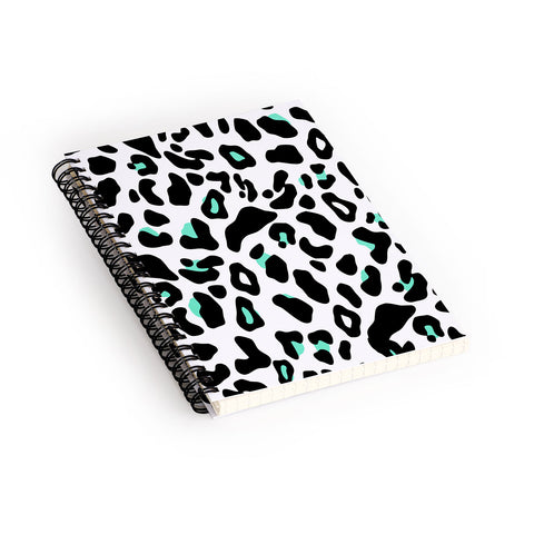 Allyson Johnson Neon Turquoise Leopard Spiral Notebook