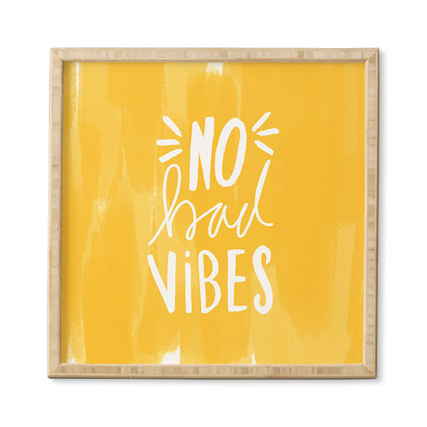 Allyson Johnson No Bad vibes Framed Wall Art