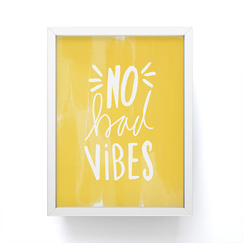 Allyson Johnson No Bad vibes Framed Mini Art Print