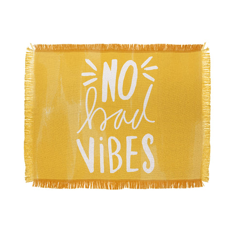 Allyson Johnson No Bad vibes Throw Blanket