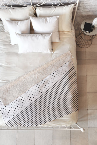 Allyson Johnson Opposites Attract Fleece Throw Blanket