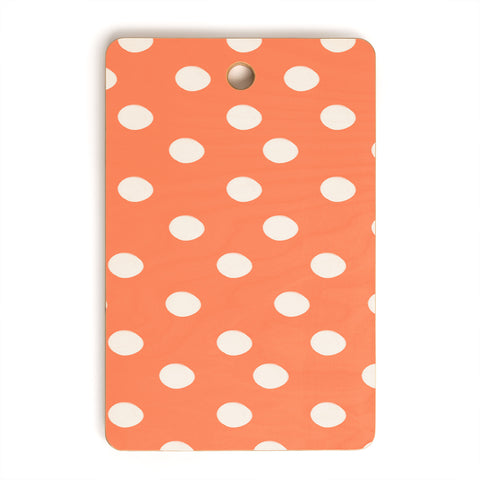 Allyson Johnson Orange halloween dots Cutting Board Rectangle