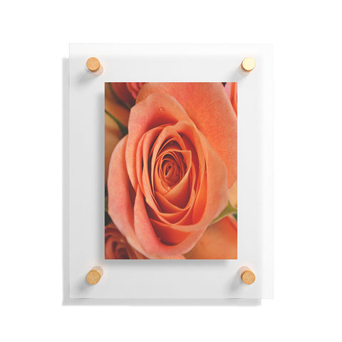 Allyson Johnson Orange Rose Bud Floating Acrylic Print
