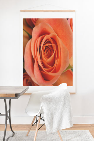 Allyson Johnson Orange Rose Bud Art Print And Hanger