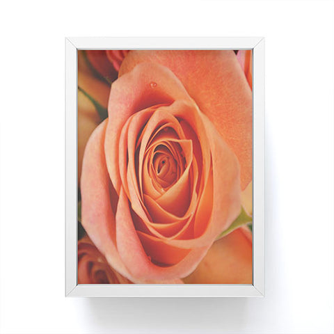 Allyson Johnson Orange Rose Bud Framed Mini Art Print