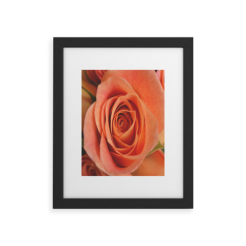 Allyson Johnson Orange Rose Bud Framed Art Print
