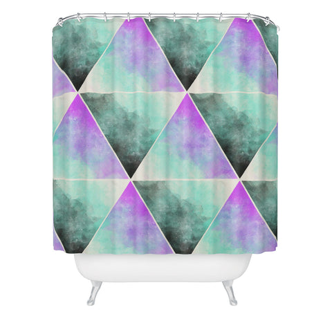 Allyson Johnson Painted Triangles Shower Curtain