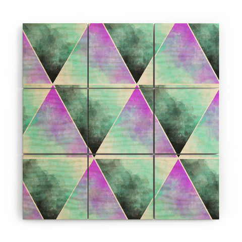Allyson Johnson Painted Triangles Wood Wall Mural